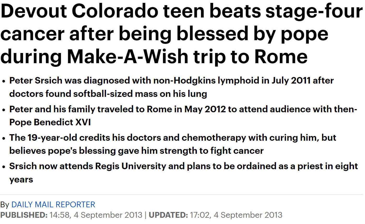 https://www.dailymail.co.uk/news/article-2411391/Peter-Srsich-19-beats-stage-cancer-blessed-pope-Make-A-Wish-trip-Rome.html